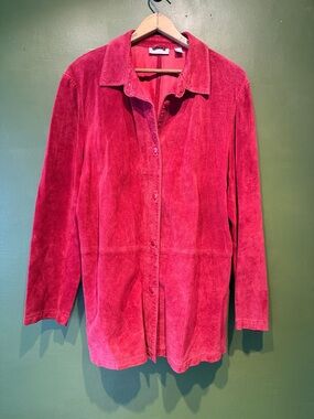 Vintage Nordstrom Button-Up Suede Overshirt Jacket